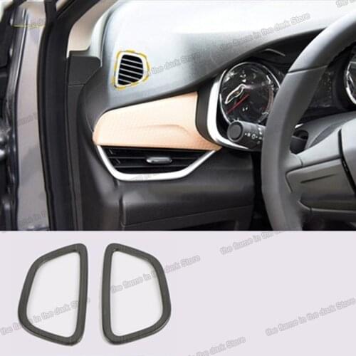 Lsrtw2017 Stainless Steel Car Dashboard Air Vent Outlet Trims for Chevrolet Cavalier Onix 2020 2021 Interior Accessories Chrome