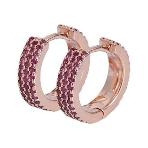Fashion Color Round Ear Buckle Earrings Women Jewelry