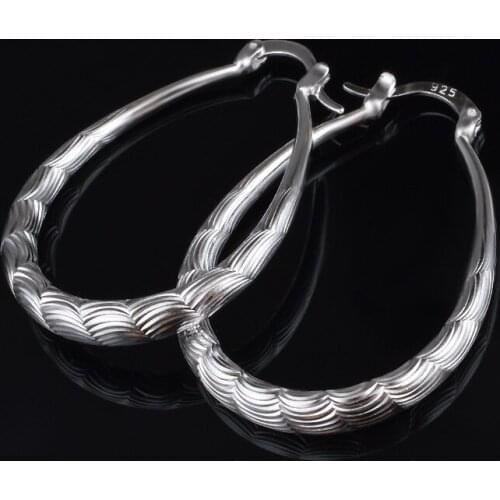Fashion Snake Belly Ripple Water Drop Shape Earrings Womens Personality Silver Plated Earrings Punk Gothic Party Jewelry