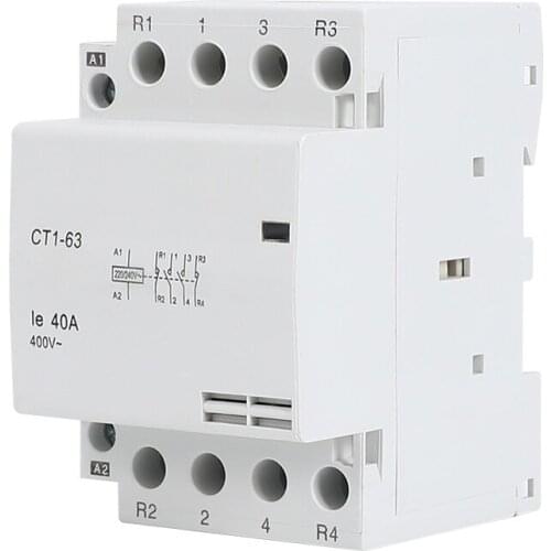 Din rail Household CT1 4P 63A ac Modular contactor