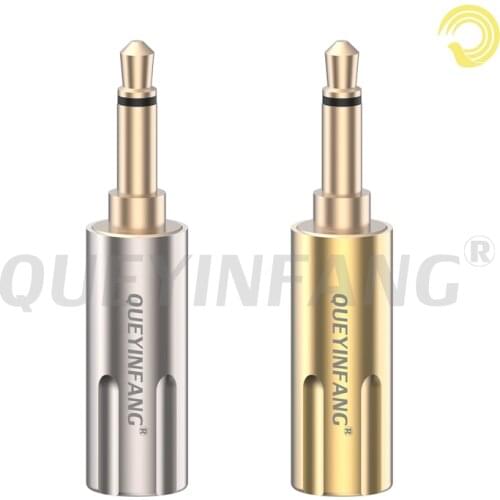 QUEYINFANG 3.5mm Wire Connector MONO Audio Plug 2-Pole Gold-plated Earphone Adapter 3.5mm 2 Poles Mono Male Plug