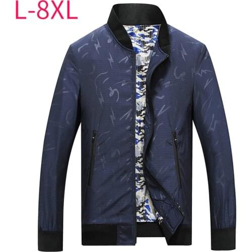 Men Casual College Baggy Jacket Spring Autumn Male Thin Slim Fit Windbreaker Outerwear Red Varsity Baseball Coat 7XL 8XL CF264