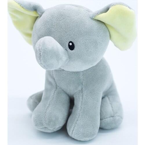 New 6 ‘’15cm Ty Beanie Stuffed Plush Animals Doll Gray elephant With Yellow Ears Collectible Big Eye Soft Toys Christmas Gift