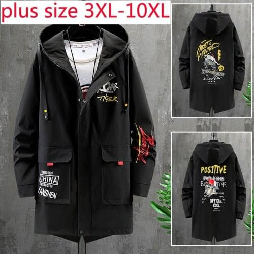 New Arrival Fashion Super Large Spring And Autumn Large Windbreaker Men Long Fashion Handsome Casual Coat Plus Size 4XL-9XL 10XL