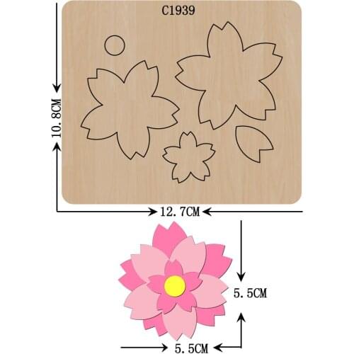 New Flower Wooden die Scrapbooking C1939 Cutting Dies