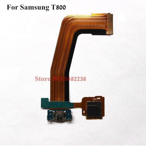 Original USB Charging Dock Port Flex cable For Samsung T800 SM-T800 Charger plug board with SIM Card Reader Holder Replacement