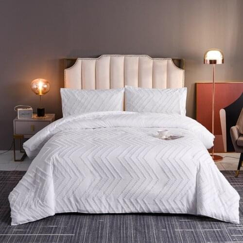 Simple Craft Cut Flowers Duvet Cover 220x240 Solid Color White Single Double Queen King Bedding Set Bed Linens Bed Covers 150