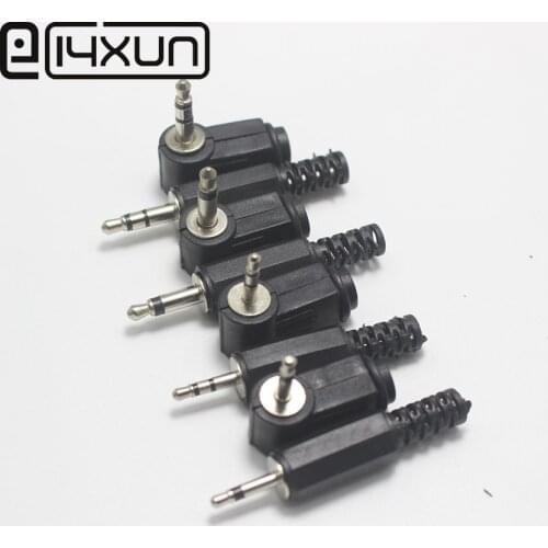 2pcs 2.5mm / 3.5mm 2Pin 3Pin 4Pin Audio Plug Mono Setreo Headset jack Headphone Connector Microphone DIY Parts Black