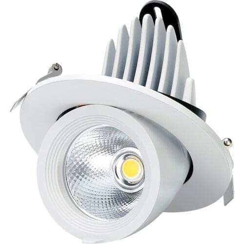 Dimmable Recessed LED Ceiling light 10W 15W 25W 30W 360 Degree adjustable led light 3000K/4000K/6000K AC85-265V + Driver