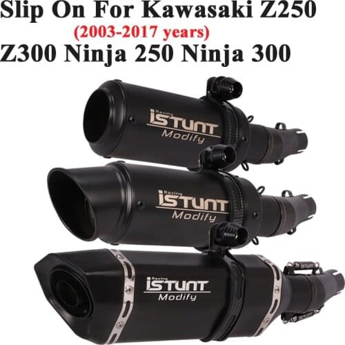 Slip On For Kawasaki Ninja 250 300 Ninja250 Z250 Z300 Motorcycle Exhaust Pipe Escape Modified Muffler DB Killer Middle Link Pipe