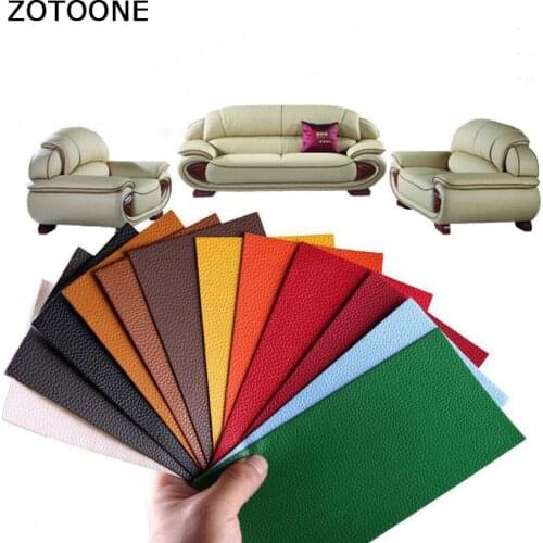 ZOTOONE 13Color Free Cut Self-adhesive PU Patches DIY Iron On Patch Cloth Sticker Repair Leather Sofa Car Seat Bag Bed Decor D