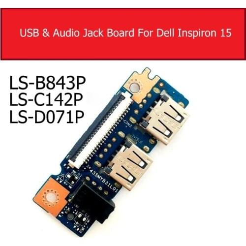 USB Board and Audio Jack Board For DELL 15 5558 5555 5559 5551 P51F LS-D071P LS-B843P AAL10 CN-010R81 LS-C142P Replacement Parts