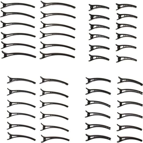 12pcs Straight Duck Beak Hair Clip Hair Styling Tools For Hairdressing