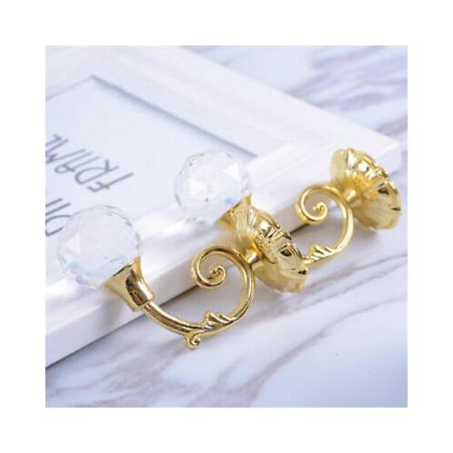 2 Large Curtain Cage Wall Tie Back Hook Metal Crystal Glass Curtains Keep Fixed Frame Useful Wall Tie Back Hanger Drop Transport