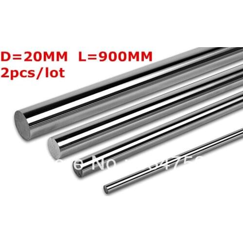 2pcs/lot Diameter 20mm linear round shaft L900mm cnc linear rail 20mm rod shaft cnc parts