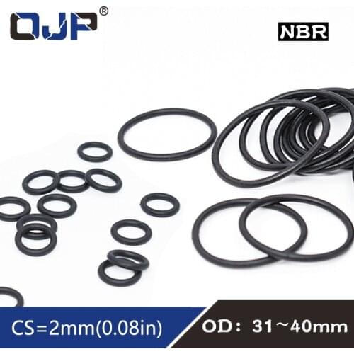 20PC/lot Rubber Ring NBR Sealing O Ring OD31/32/33/34/35/36/38/40*2mm Nitrile O-Ring Seal Gaskets Oil resistance Oring Washer
