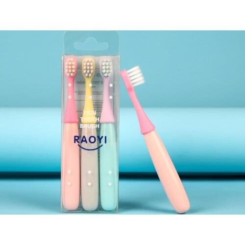 3 Pcs/Set Soft Bristles Cute Children Toothbrushes Cartoon Mushroom Head Teeth Brush Baby Kids Dental Oral Hygiene Care