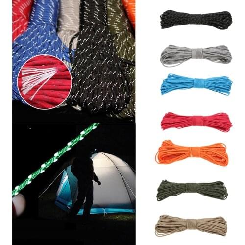 34 Yd Reflective Guyline Tent Rope Camping Cord Paracord 9 Strand Heavy Duty