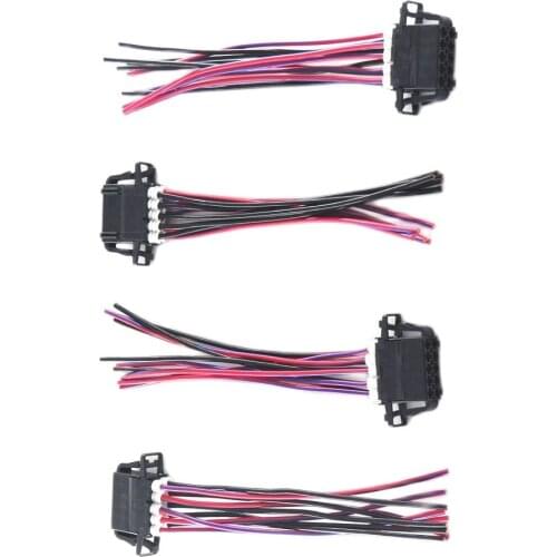 4Pcs Car Seat Adjust Switch Plug Cable Connector 1J0972725 For A3 A4 A6 TT RS Golf 5 6 Passat B6 Octavia Exeo 1J0 972 725