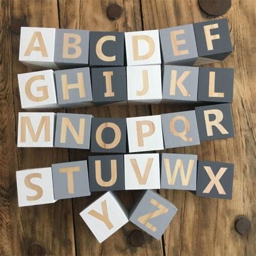 Nordic Wooden Alphabet Letters Baby Name Blocks For Nursery Bedroom Photo Shoot Decor Newborn Keepsake Gifts Educational Toys