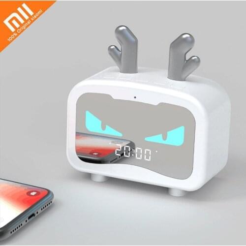 Xiaomi Digital Alarm Clock Cute LED Cartoon Table Clock Children Mini Bluetooth Compatible Audio Connection 3D Stereo Sound