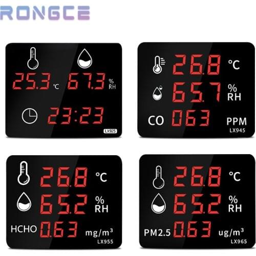 Digital Thermometer Hygrometer For Swimming Pool With LED Screen Display Clock With Temperature Meter