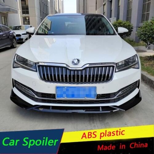 For Skoda Superb Front Bumper Diffuser Protector Fit 2019-2020 Superb Body kit bumper rear shovel lip rear spoiler