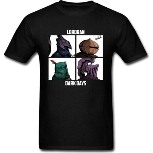 Dark Souls T-shirt Men T Shirt Summer Funny Black Clothing Cotton Tshirt Game Tees Hipster Tops Cartoon Printed Shirts