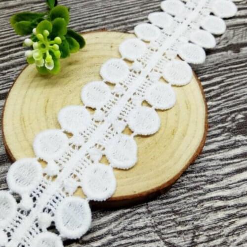 GXINUG 1 yd Dot Symmetry Lace Ribbon Trims Underwear Trim Embroidered Sewing Dress Decoration Cartoon Scrapbook Fabric