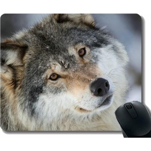 Gaming Mouse Mat,Animal wolf statue Rubber Large Mouse pad Mat