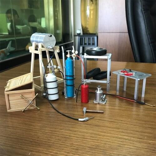 1:18 Simulation Alloy Car Model Repair Scene Set Display Repair Workshop Accessories Lift DIY Manual Customization Toddler Toys