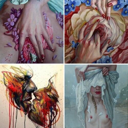 5D DIY Diamond Painting Coitus Decorative Painting Rhinestone Mosaic Cross Stitch Diamond pattern Diamond embroidery Flower