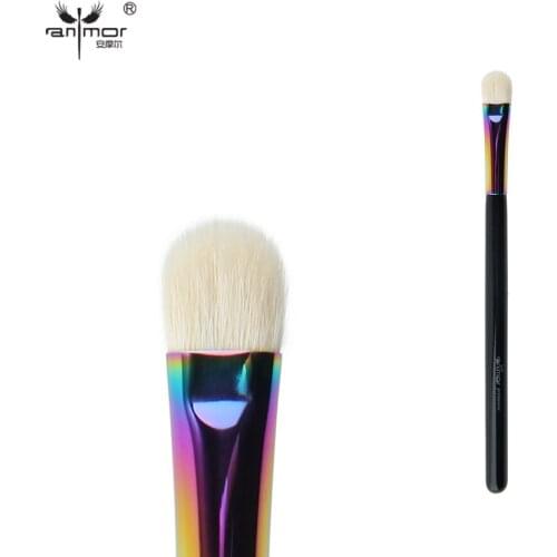 Anmor Goat Hair Large Eyeshadow Brush High Quality Eye Makeup Brushes for Daily or Professional Make Up maquillajeRainbow Brush