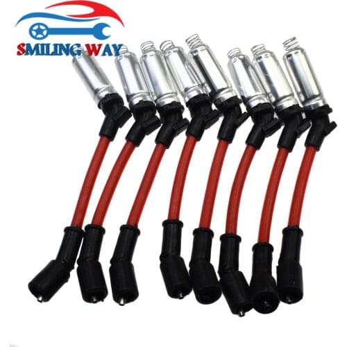 LS1 Spark Plug Wires Cable Wire Set Heat Shield 483227831 48322R For Buick Cadillac Chevrolet GMC Pontiac 4.8L 5.3L 6.0L V8