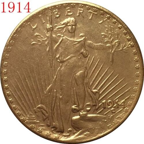 1914 $20 St. Gaudens Coin Copy Free shipping