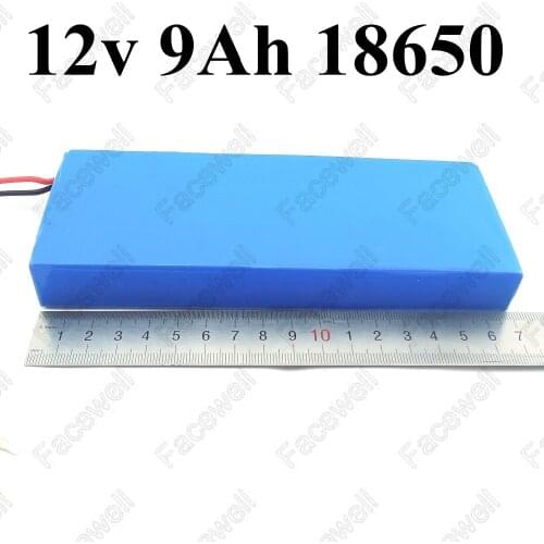 9ah 12v li-ion battery 12v 9ah lithium ion battery 18650 9000mah 12v battery pack for LED lights wifi camera rescue requirement