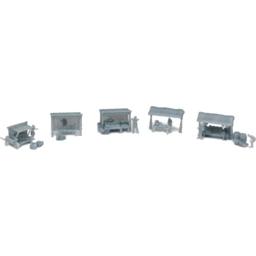 Outland Models Railway Layout Fresh Food and Spicies Market Set 1:160 N Scale