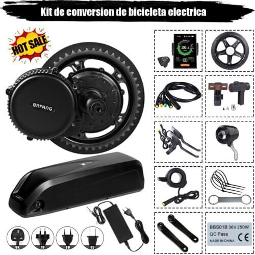 EU US No tax Bafang 36V 500W BBS02B mid drive electric motor kit with 36V 14.5Ah 16ah ebike battery