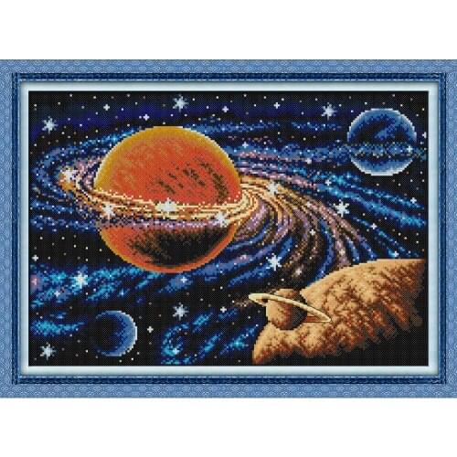 NKF Milky Way Cross Stitch Kits Embroidery Needlework Set 11CT 14CT Chinese Cross Stitch for Home Decor