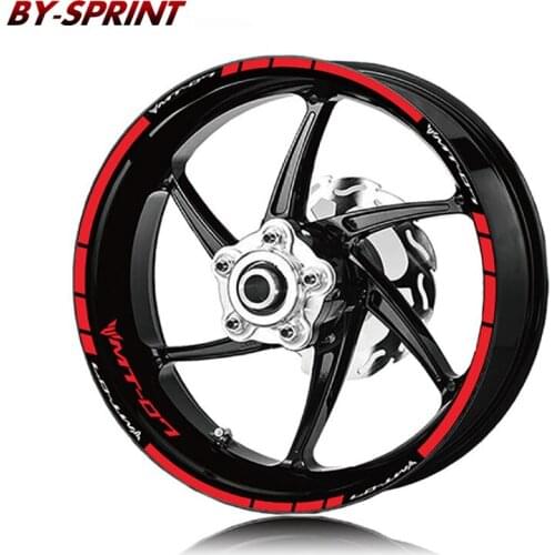 Motorcycle Wheel Decal Stickers Stripes Reflective Waterproof Tire LOGO Stickers Kit For YAMAHA MT-07 MT-10 MT07 MT10 mt10/07