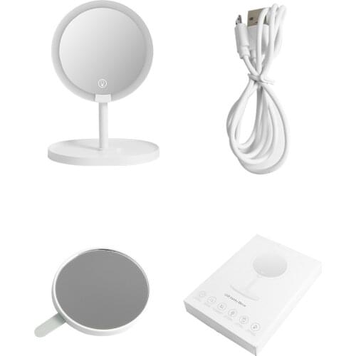 Led Round Detachable Dressing And Makeup Mirror