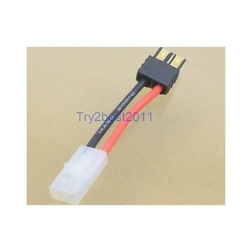 Traxxas Male TRX to Tamiya Female connector adaptor 50mm 14AWG wire for RC Lipo