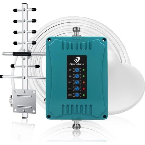 Multi Band Mobile Cell Phone Signal Booster for RU 800/900/2100MHz 3G 4G LTE Cellular Repeater Amplifier for Many Carriers