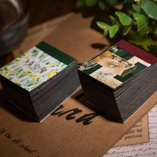 Vintage Plantillustrated junkJournal Transparent Paper Memo Pad Sticky Note Memo Notepad School Office Supply Stationery