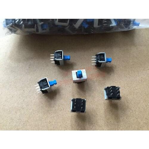 [VK] South Korea imported self locking lock switch 12*10*14.5 12*10*14.5mm double row 6 foot 6 feet press switch button