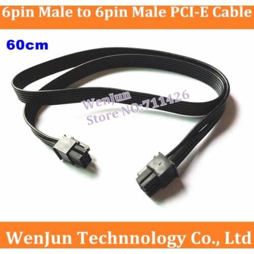High Quality PCI-E Express 6Pin Male to 6 Pin Male PCI-E GPU Power Cable Used 1007 18AWG Refined Wire For video card