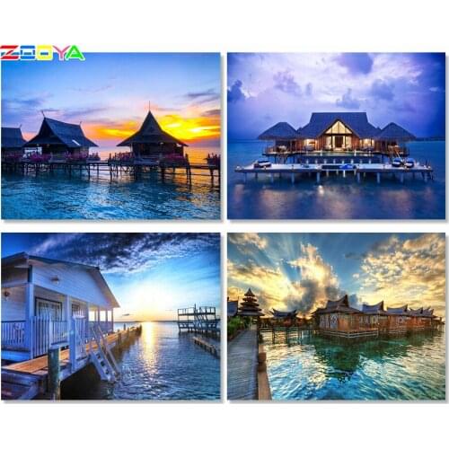 ZOOYA Diamond Painting Full Square New Arrival Diamond Painting Landscape Picture Diamond Embroidery Picture Of Rhinestones A007