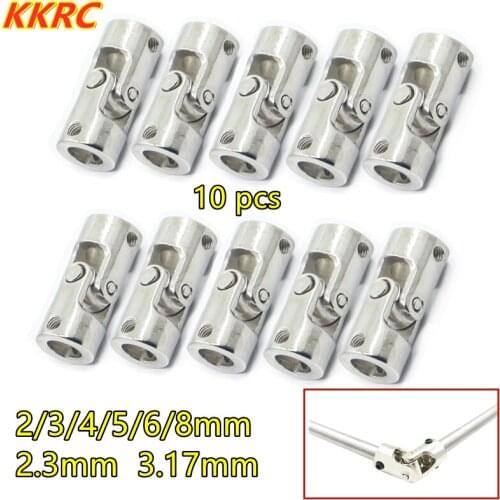 10pcs Universal Joint Connector Model Stainless Steel Metal Cardan Joint Gimbal Motor Shaft combination