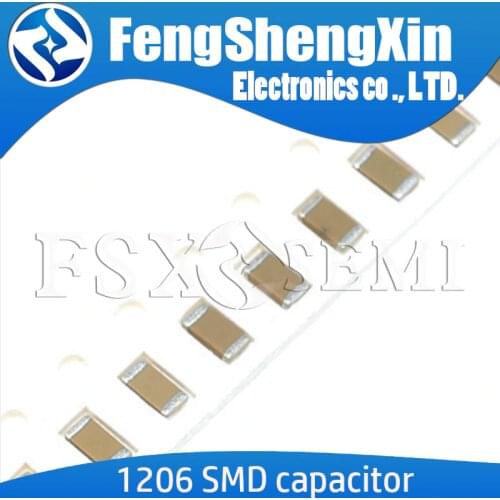 100pcs New 1206 SMD capacitor 16V 22uf(226M) 47uf(476M) 100uf(107M) 10UF 4.7UF 1UF 475 225 1UF 0.1UF 0.47UF 100PF 200PF 47PF 10P