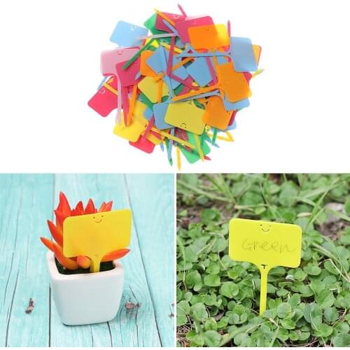 100pcs Garden T-type Plant Markers Label Pot Planter Vegetable Labels Waterproof Plastic Markers Tag